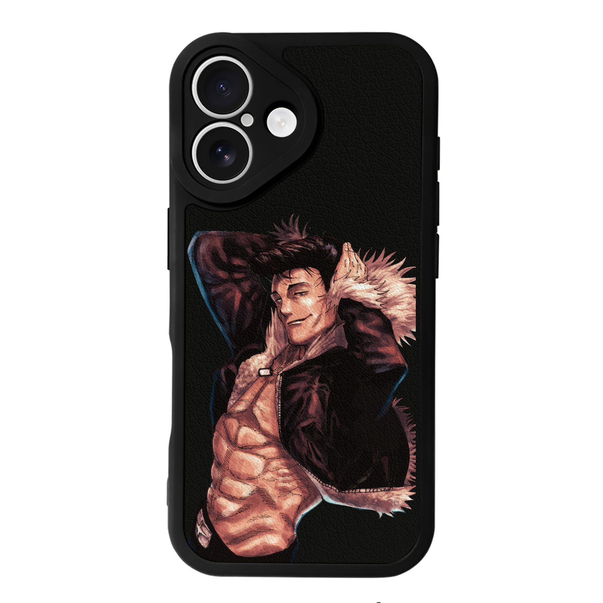 （画像用） 呪術廻戦 Jujutsu Kaisen 【iPhone 16シリーズ対応】シリコンスマホケース（レザー調） 材質：シリコン